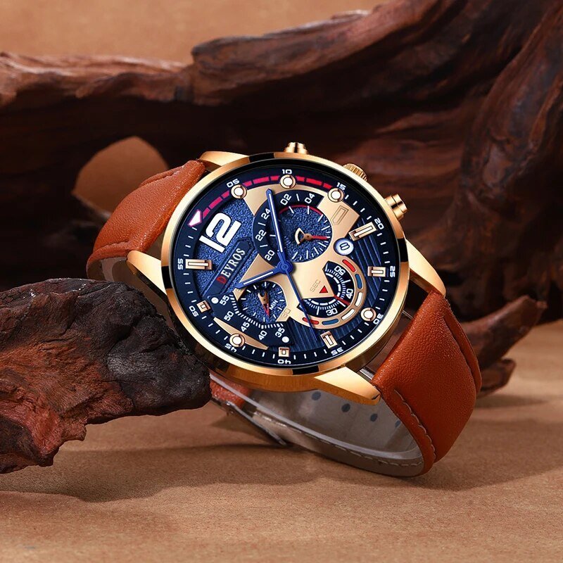 2pcs set fashion mens calendar watches luxury male business casual brown leather quartz watch men bracelet wrist watch 2pcs set fashion mens calendar watches luxury male business casual brown leather quartz watch men bracelet wrist watch