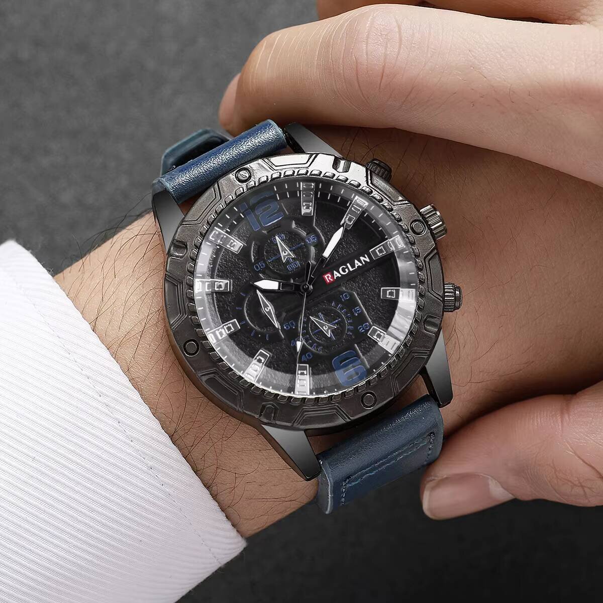 fashion leather strap men business watches casual arabic numeral dial quartz watch reloj hombre(without box) fashion leather strap men business watches casual arabic numeral dial quartz watch reloj hombre(without box)