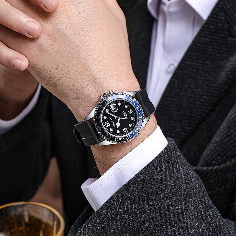 fashion men business watches casual silicone band calendar quartz watch steel wristwatch for male clock relogio masculino fashion men business watches casual silicone band calendar quartz watch steel wristwatch for male clock relogio masculino