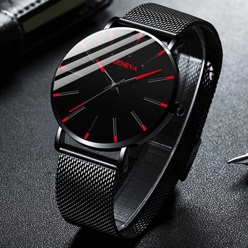 fashion ultra thin men business watches steel mesh band male's quartz watch relogio masculino fashion ultra thin men business watches steel mesh band male's quartz watch relogio masculino