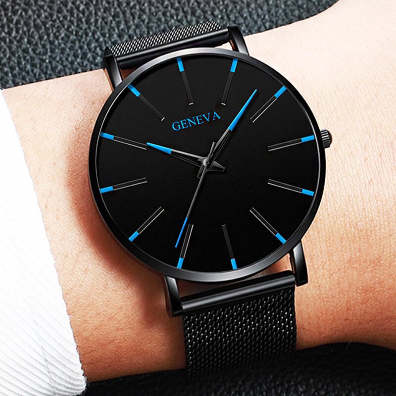 fashion ultra thin men business watches steel mesh band male's quartz watch relogio masculino fashion ultra thin men business watches steel mesh band male's quartz watch relogio masculino