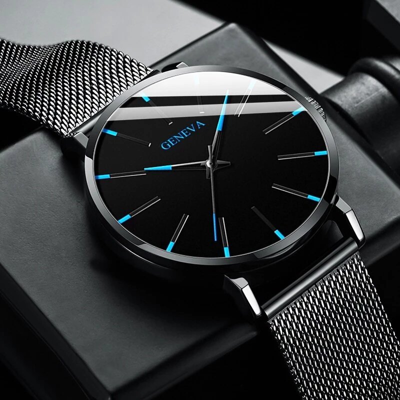 fashion ultra thin men business watches steel mesh band male's quartz watch relogio masculino fashion ultra thin men business watches steel mesh band male's quartz watch relogio masculino