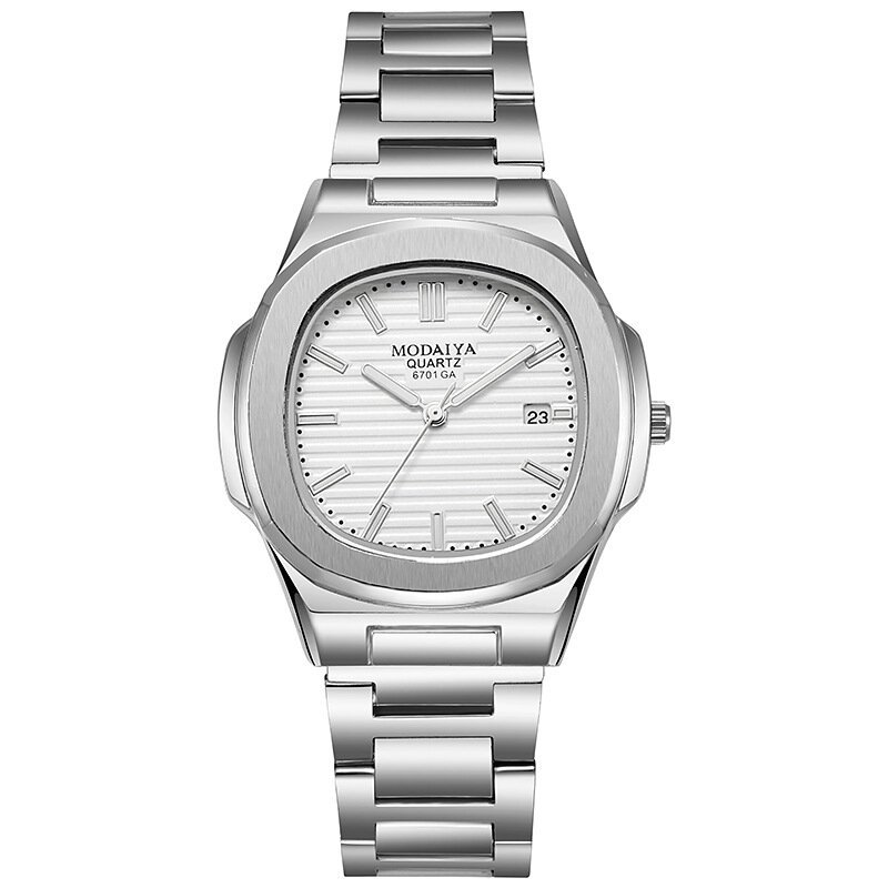 fashion luxury business square quartz watches classic stripe design dial with stainless steel band wristwatch for men fashion luxury business square quartz watches classic stripe design dial with stainless steel band wristwatch for men