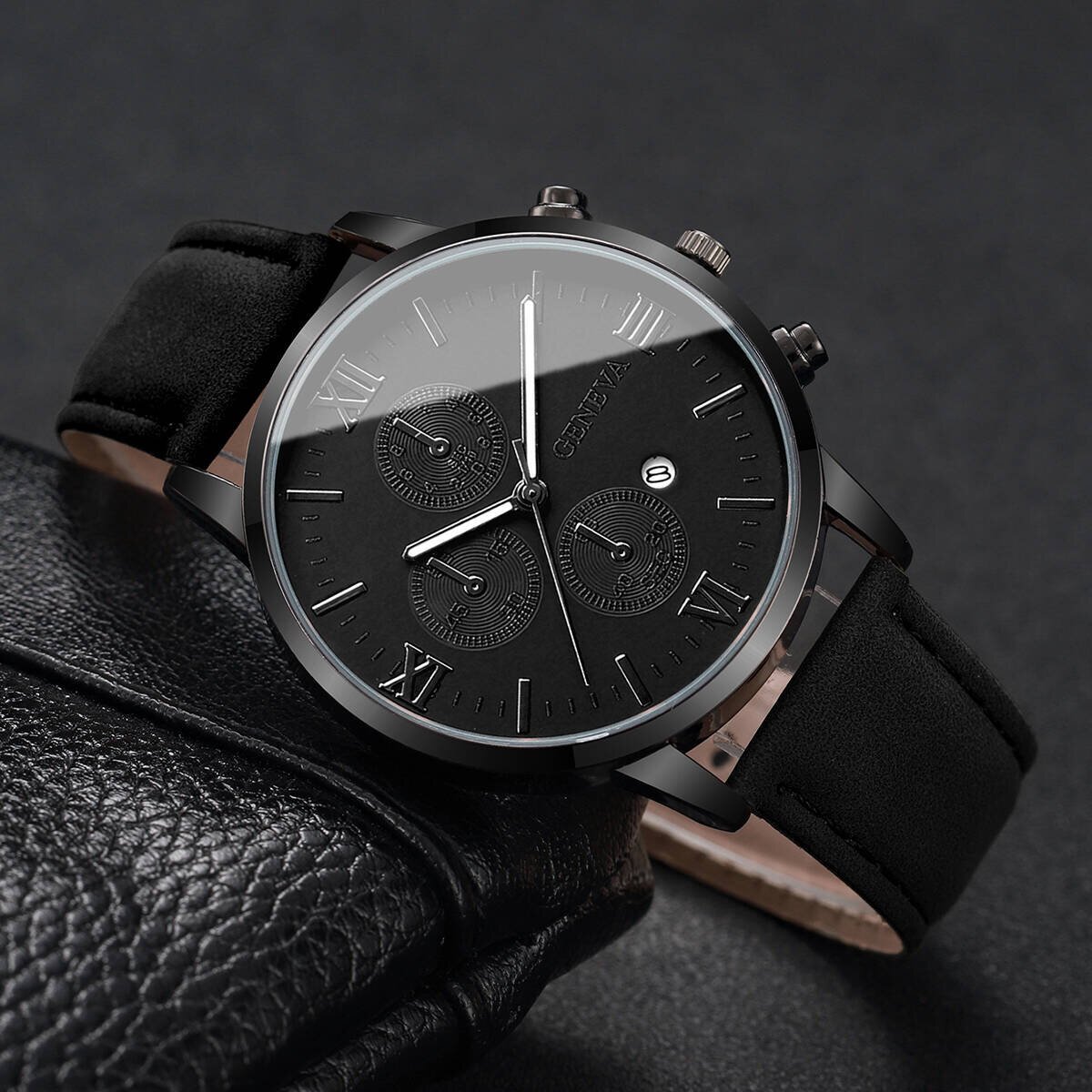 1/2pcs fashion roma dial men calendar quartz watch leather strap men's business wristwatches reloj hombre(without box) 1/2pcs fashion roma dial men calendar quartz watch leather strap men's business wristwatches reloj hombre(without box)
