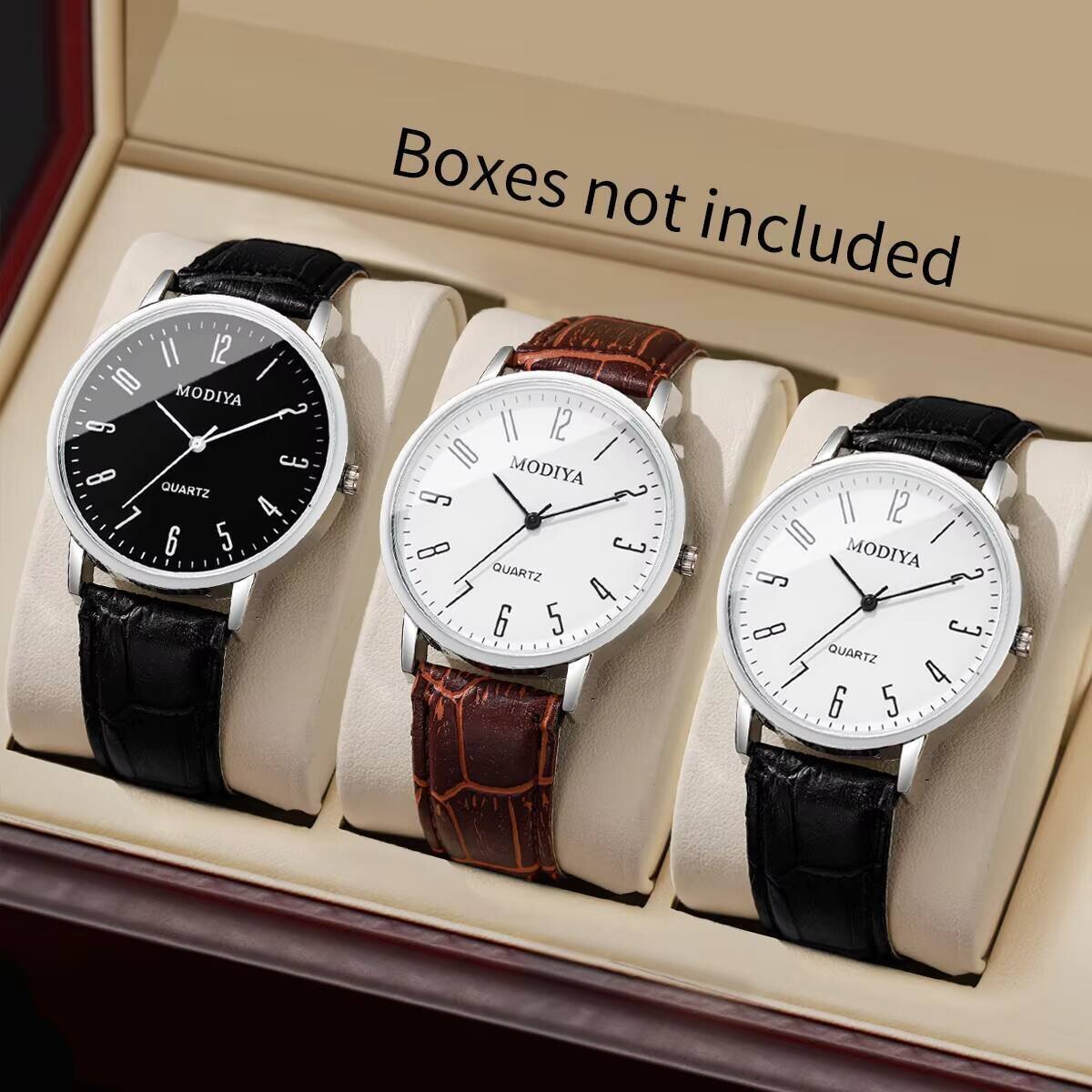 3pcs fashio arabic dial men business watches set casual leather strap quartz wristwatches relogio masculino(without box) 3pcs fashio arabic dial men business watches set casual leather strap quartz wristwatches relogio masculino(without box)