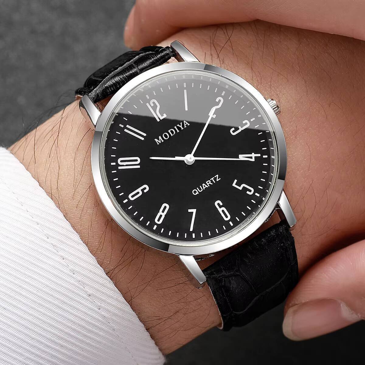3pcs fashio arabic dial men business watches set casual leather strap quartz wristwatches relogio masculino(without box) 3pcs fashio arabic dial men business watches set casual leather strap quartz wristwatches relogio masculino(without box)