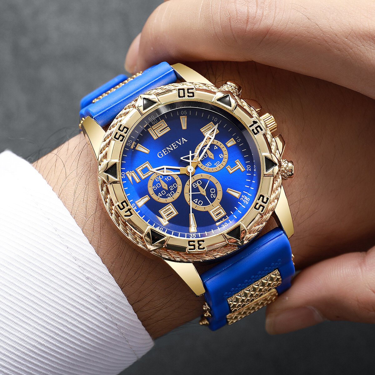 2pcs men's quartz watch set fashion men business watches silicone band wristwatches 2pcs men's quartz watch set fashion men business watches silicone band wristwatches
