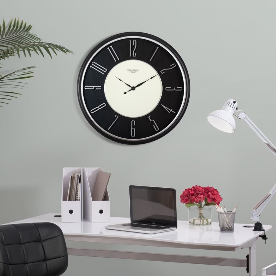 Studio Design Home 29" Modern Raised Numeral Wall Clock