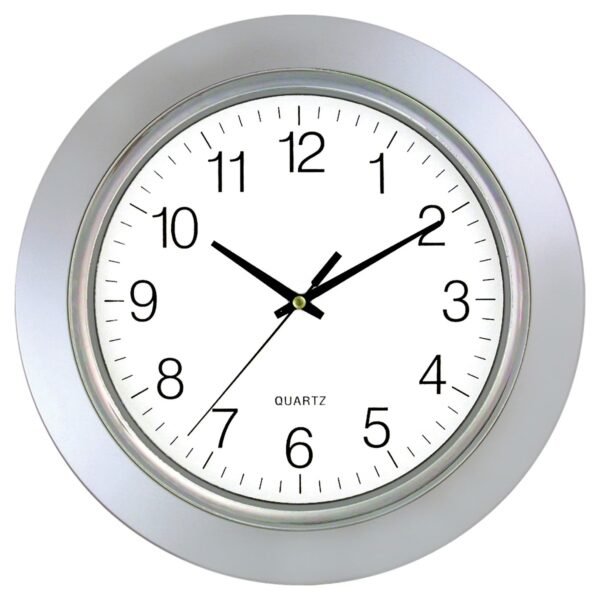 13" Wall Clock White/Chrome