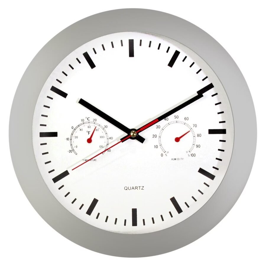 Gauges 12" Wall Clock Gray/White