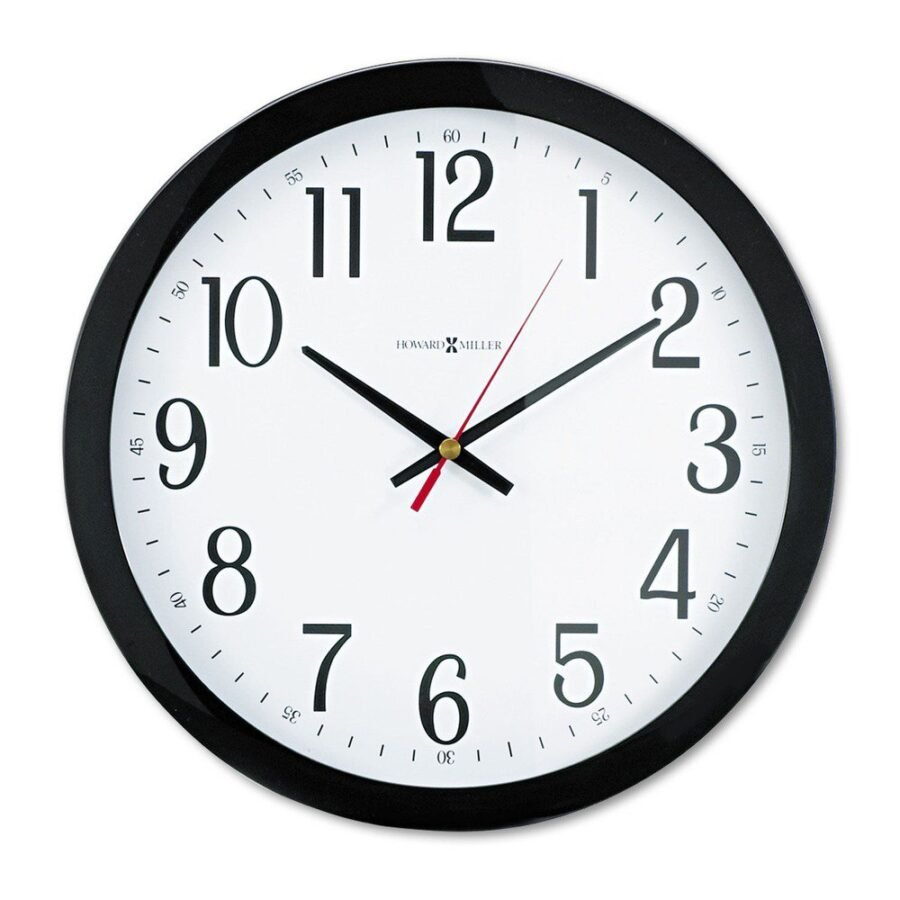 Howard Miller 625-166 16 in. Black Frame Gallery Wall Clock