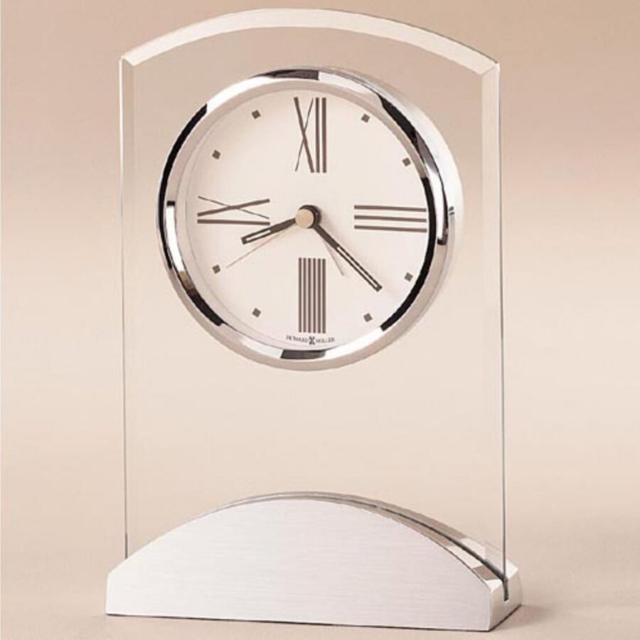 Howard Miller 645397 6-1/2 X 4-1/2 Tribeca Aluminum Analog Table Top Clock - Silver