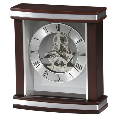 Howard Miller 645673 7-1/2 X 6-3/4 Templeton Hardwood Analog Table Top Clock - Pink