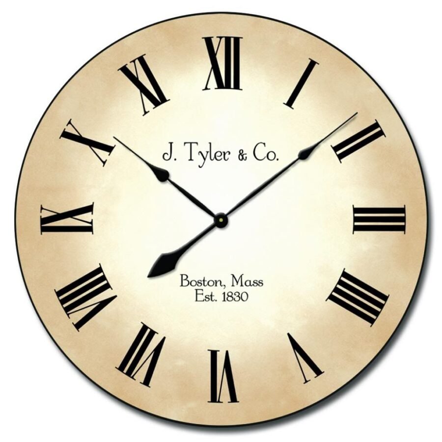 Brisbane Wall Clock | Beautiful Color Silent Mechanism Made in USA