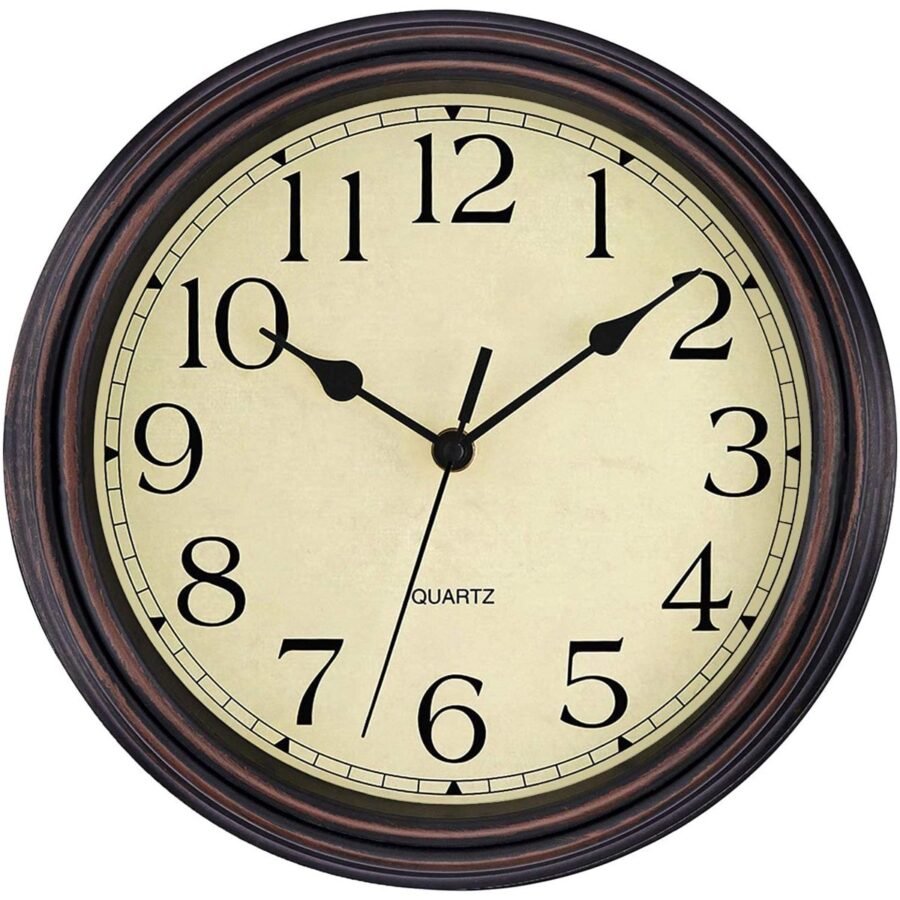 Foxtop 12 Quartz Retro Indoor Wall Clock Silent Mechanism