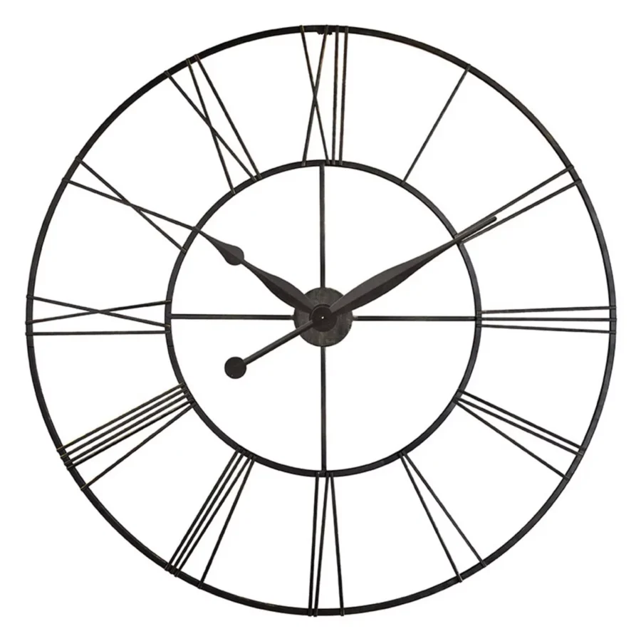 45" Sky Scraper Wall Clock Black
