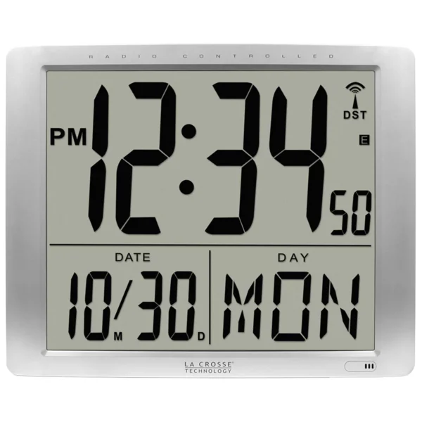 La Crosse Technology Atomic Extra-Large Digital Wall Clock with 7" Time