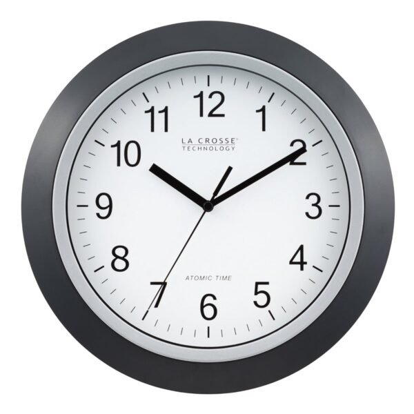La Crosse Technology 12 Inch Classic Black Atomic Analog Wall Clock WT-3129B