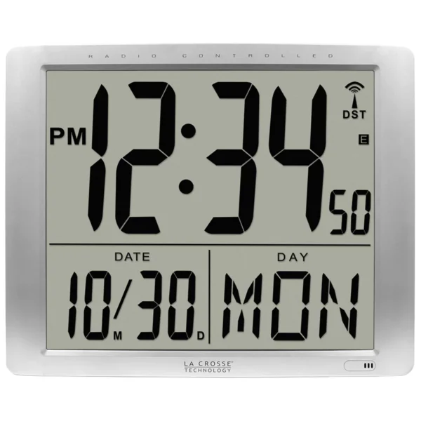 La Crosse Technology 515-1316 Atomic Extra-Large Digital Wall Clock with 7 Inch Time