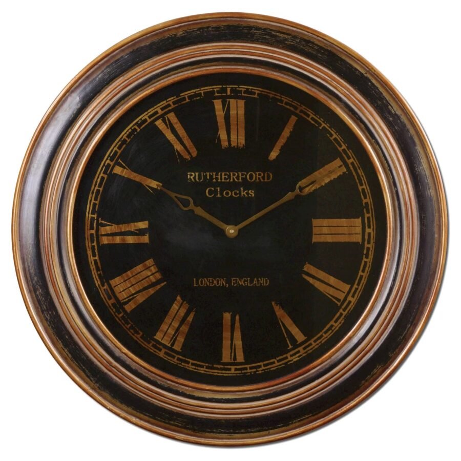Uttermost Buckley 32" Black Wall Clock