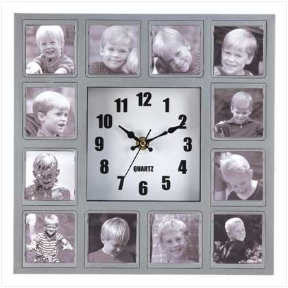 Zingz & Thingz Familiar Faces Photo Wall Clock